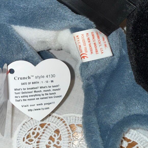 Vintage Ty Beanie Babies Aquatic Trio – Goldie 1993, Crunch 1996 & Waves 1996 – - Picture 14 of 16